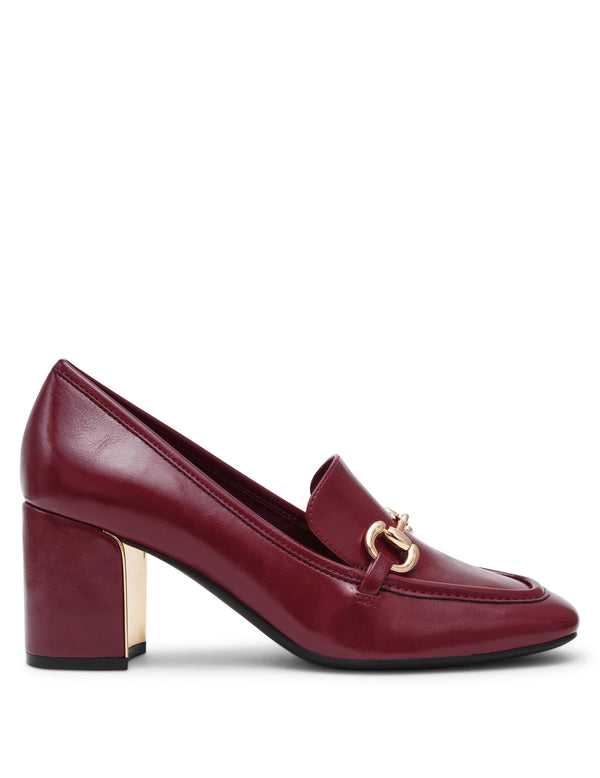 Anne Klein Tobi Loafer Heel Bordeaux