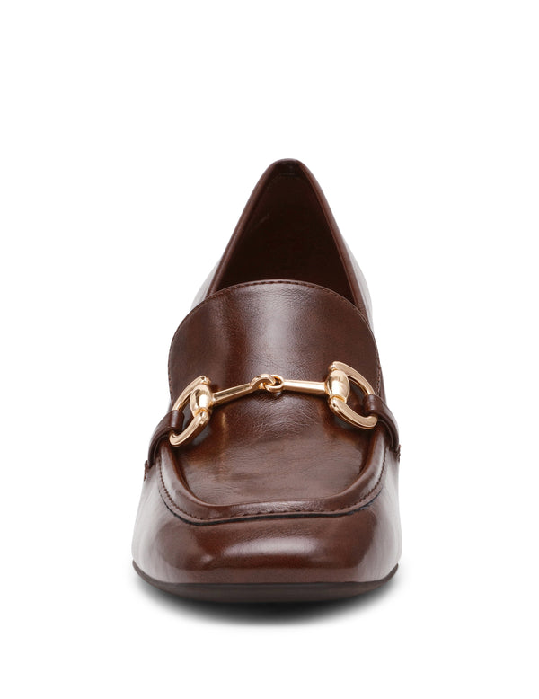 Anne Klein Tobi Loafer Heel Cognac