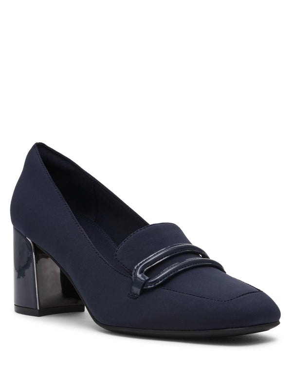 Anne Klein Toni Loafer Pump Black Stretch