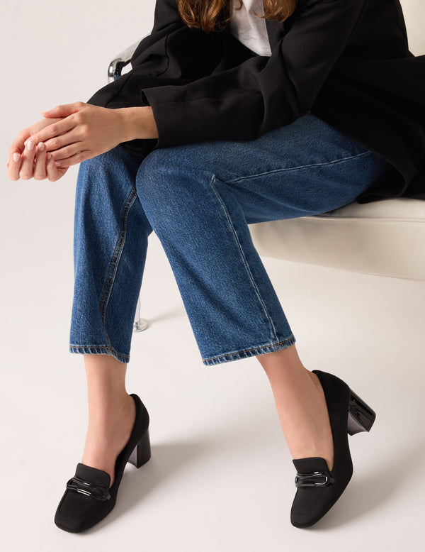 anne klein Toni Loafer Pump Black Stretch