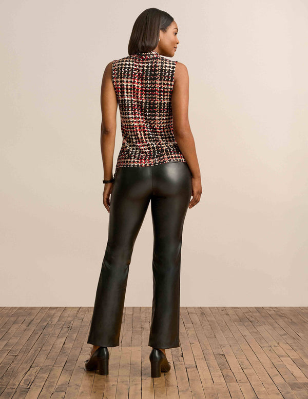 Anne Klein Triple Pleat Top Anne Black Multi