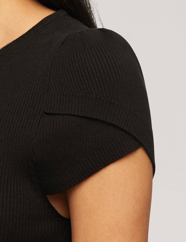 Anne Klein Tulip Sleeve Sweater Anne Black
