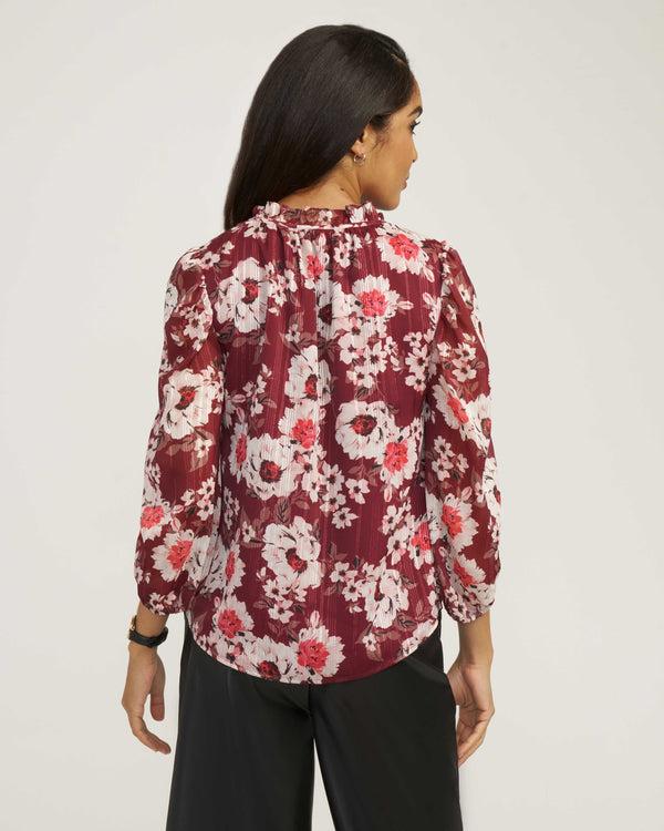 Anne Klein Tulla Blouse- Sale Elderberry Combo