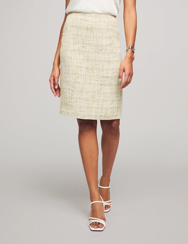 Anne Klein Tweed Pencil Skirt- Sale Sprout Multi