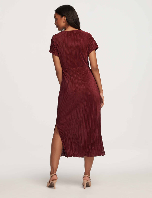 Anne Klein Twist Front Midi Dress- Sale Chianti