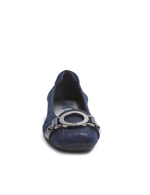 Anne Klein Umeko Flats Dark Navy Multi Fabric