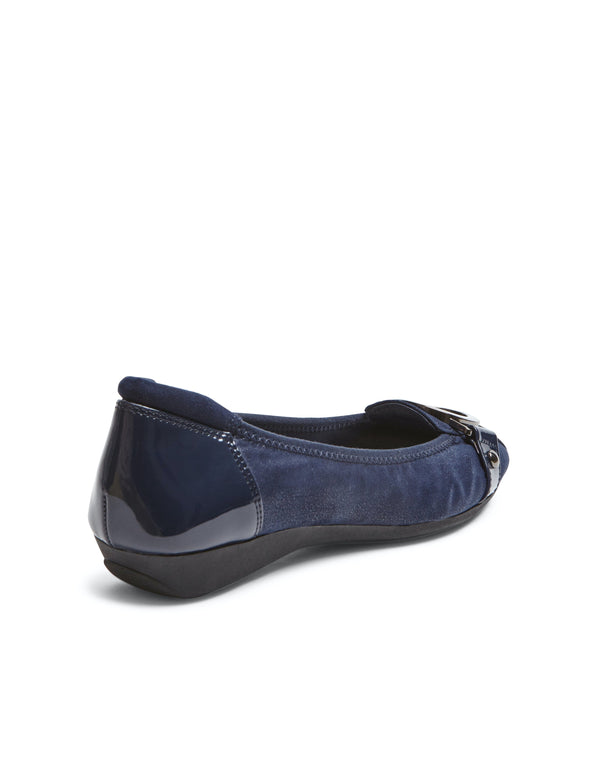 Anne Klein Umeko Flats Dark Navy Multi Fabric