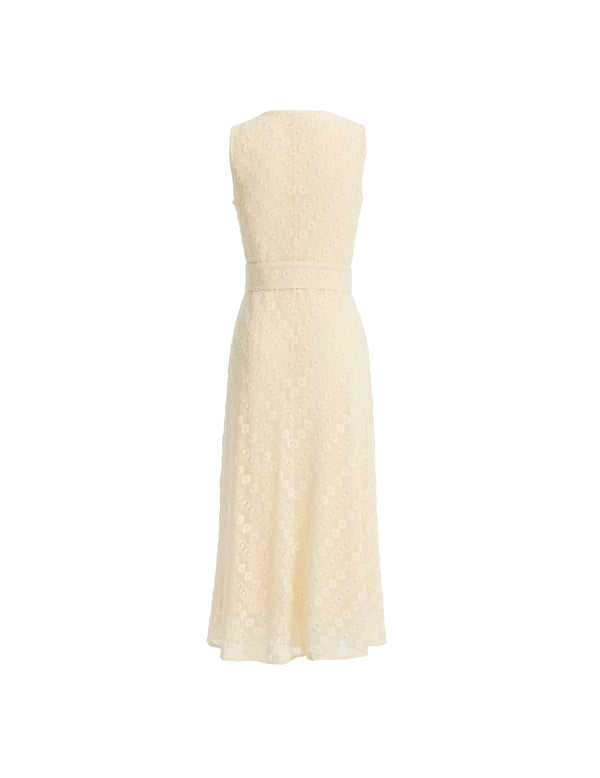 Anne Klein V-Neck Patio Dress Lt Dune