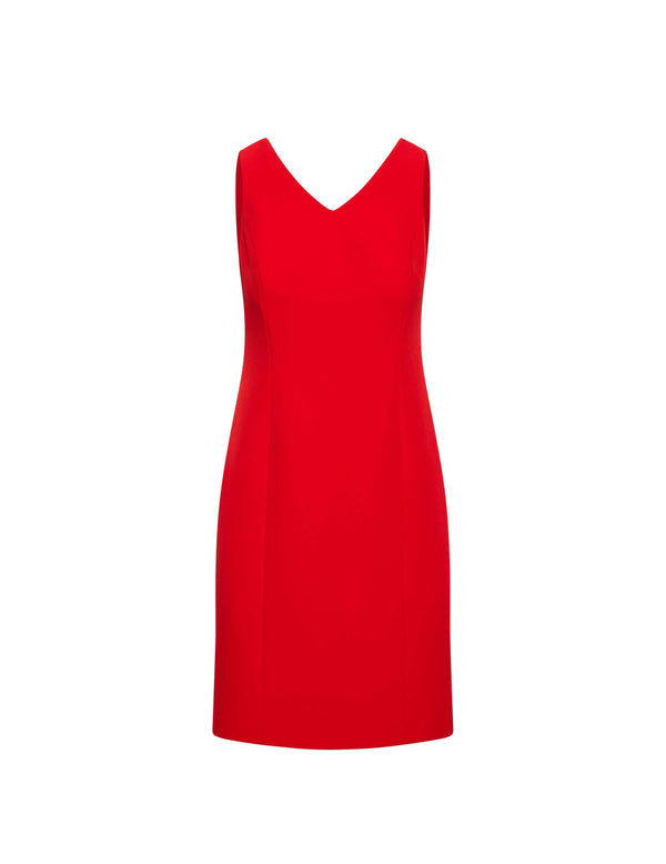 Anne Klein V-Neck Sheath Dress- Sale Poppy