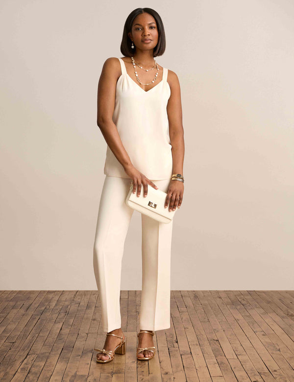 anne klein V Neck Tunic Cami Anne White