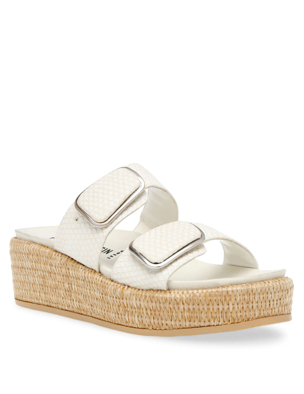 Anne Klein Valissa Flatform Sandal- Sale White