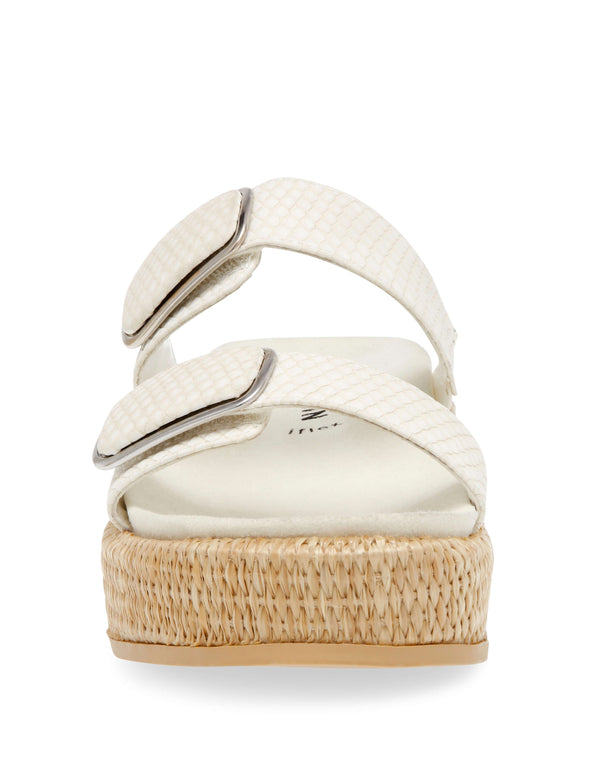 Anne Klein Valissa Flatform Sandal- Sale White