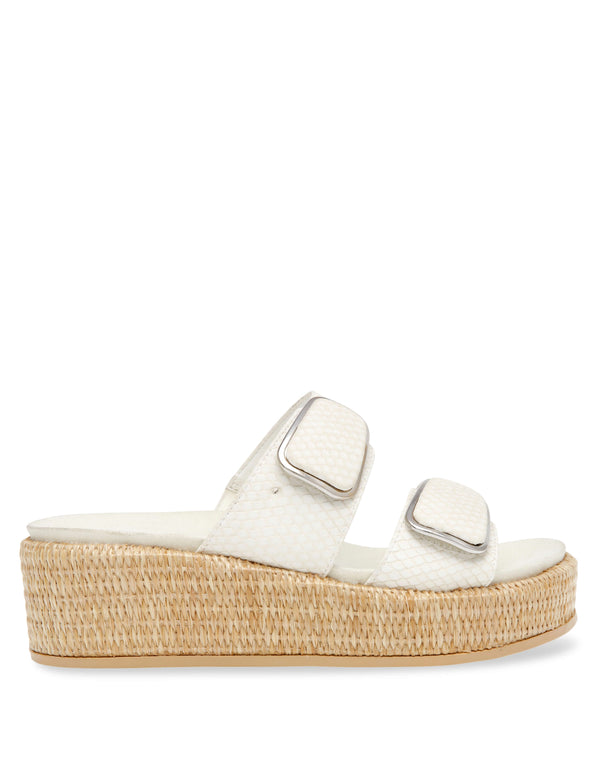 Anne Klein Valissa Flatform Sandal- Sale White