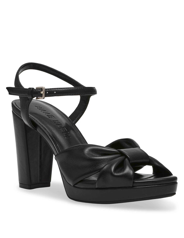 Anne Klein Velia Platform Heel BLACK SMOOTH