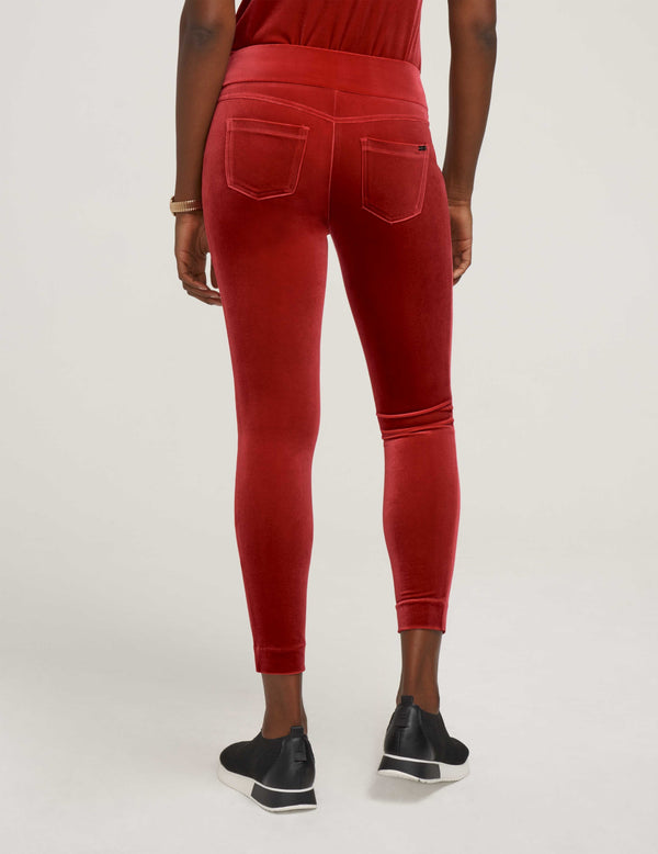 Anne Klein Velour Slim Fit Pull-On- Sale Titian Red