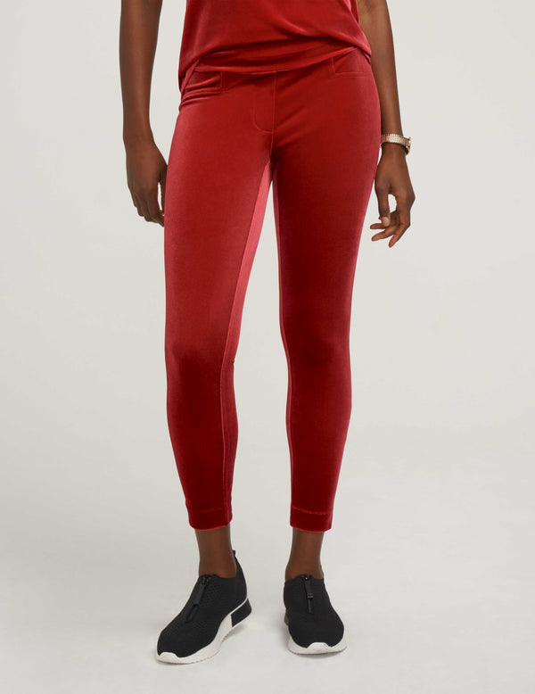 anne klein Velour Slim Fit Pull-On- Sale Titian Red