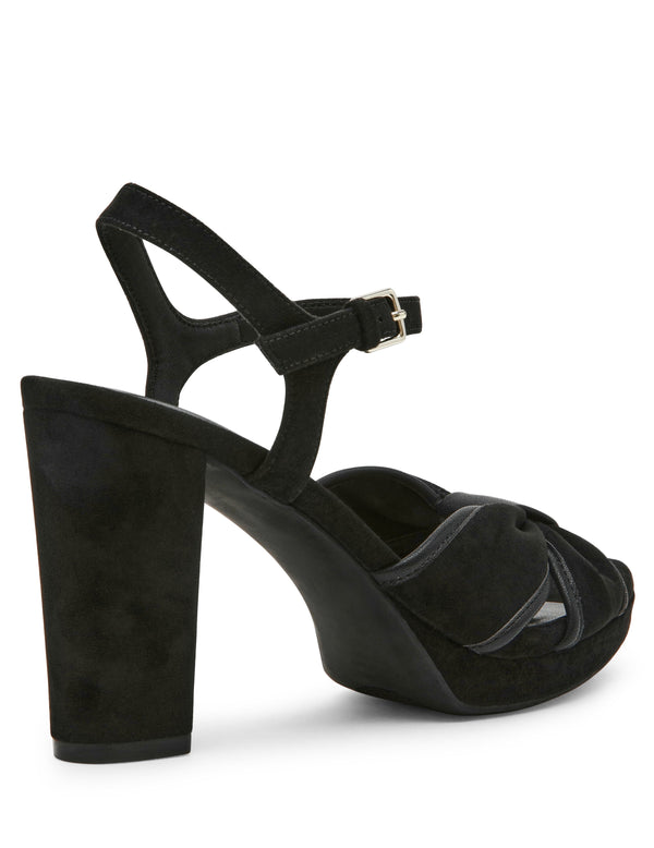 Anne Klein Verde Platform Heel Black Suede