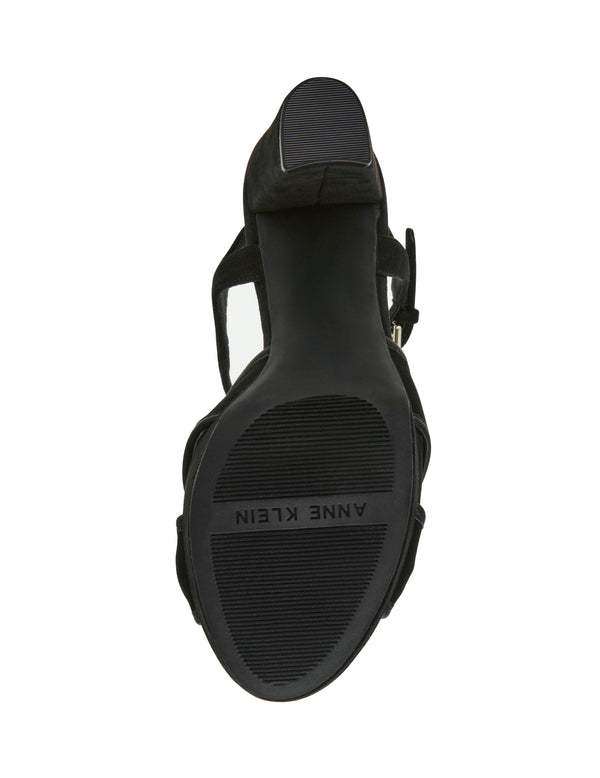 Anne Klein Verde Platform Heel Black Suede
