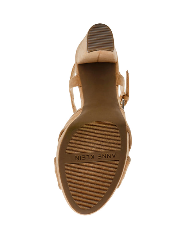 Anne Klein Verde Platform Heel Natural Suede