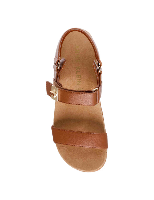 Anne Klein Verse Platform Sandal Cognac
