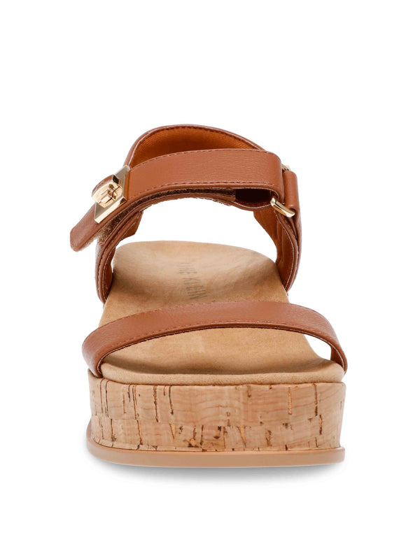 Anne Klein Verse Platform Sandal Cognac