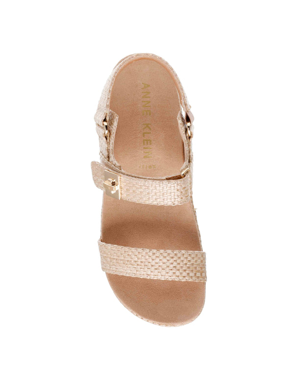 Anne Klein Verse Platform Sandal Natural Raffia
