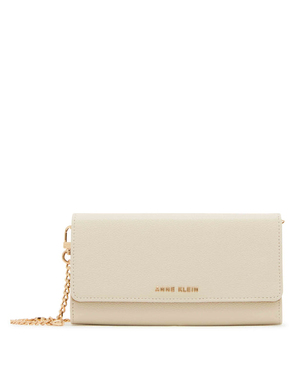 anne klein Wallet On a Chain with Clam Shell Strap