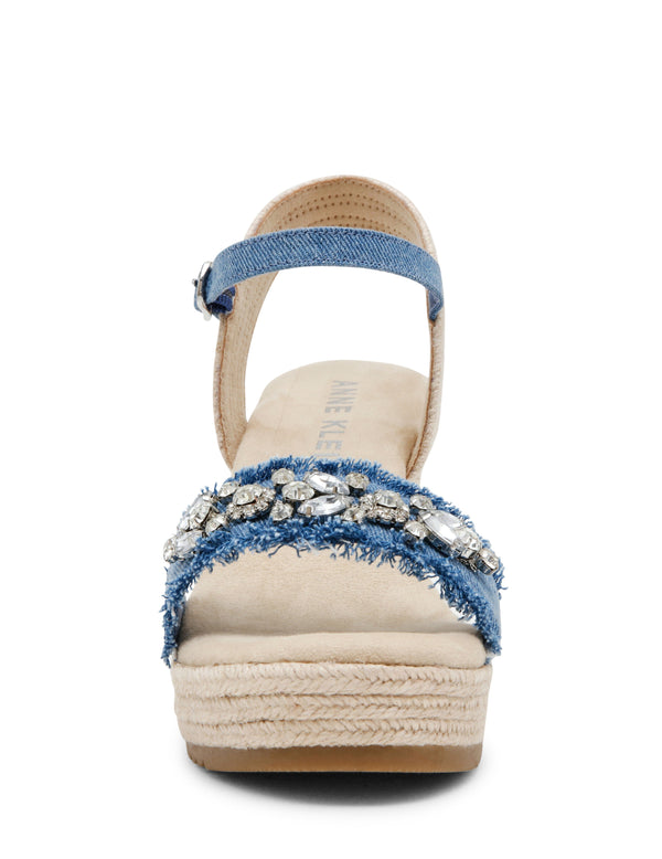Anne Klein Wilton Crystal Wedge Denim
