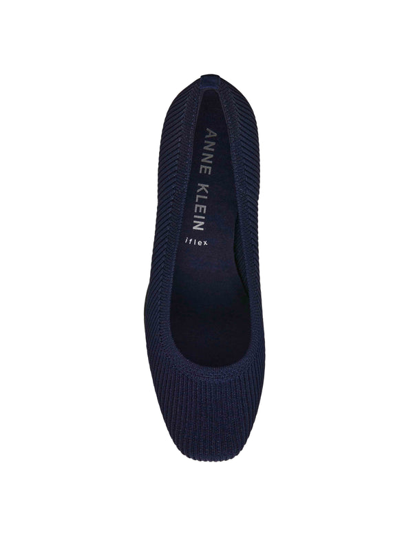 Anne Klein Wisher Wedge Navy Knit