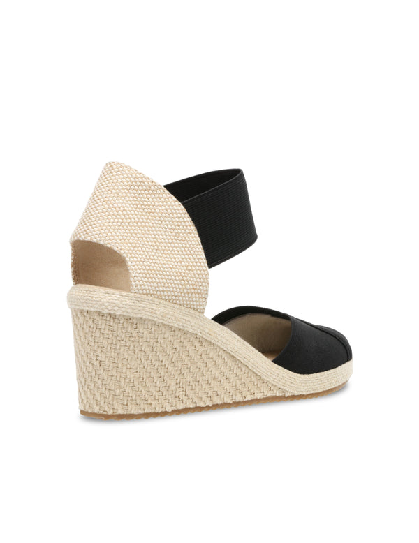 Anne Klein Zoey Round Toe Espadrille Wedges Black