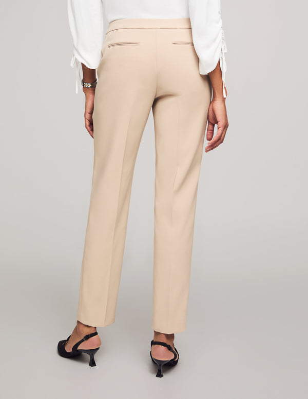 Anne Klein Anne Stretch Extend Tab Bowie Pant Latte