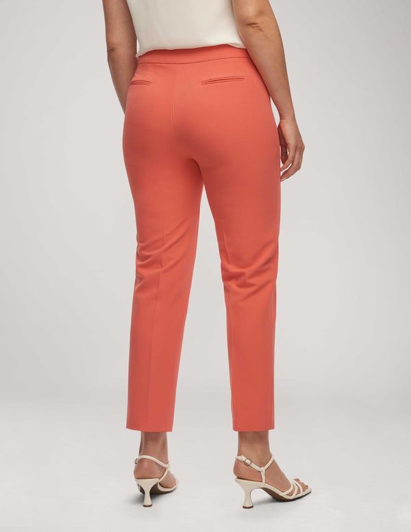 Anne Klein Anne Stretch Extend Tab Bowie Pant Red Pear