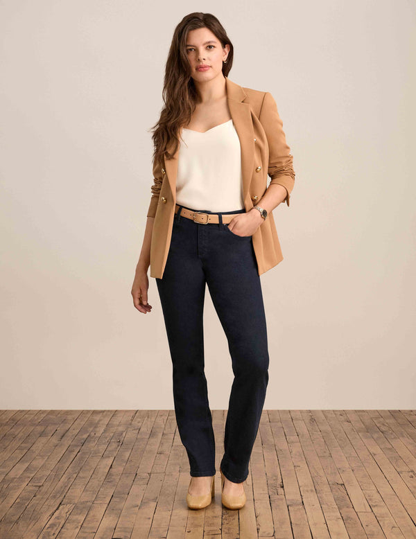 Anne Klein Anne Stretch Faux Double Breasted Jacket Vicuna