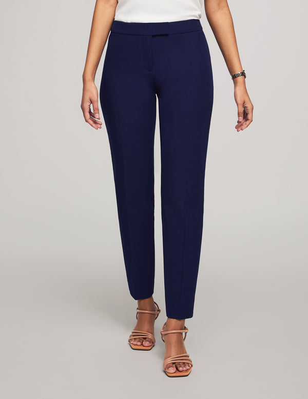 anne klein Anne Stretch Fly Front Bowie Pant- Sale Distant Mountain