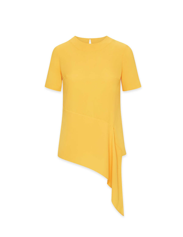 Anne Klein Asymmetrical Blouse- Sale Mondrian Yellow