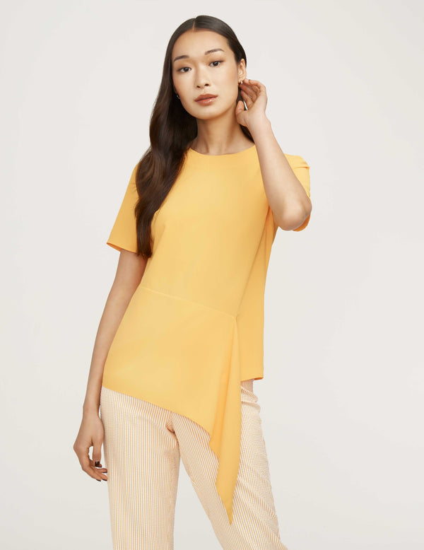 Anne Klein Asymmetrical Blouse- Sale Mondrian Yellow