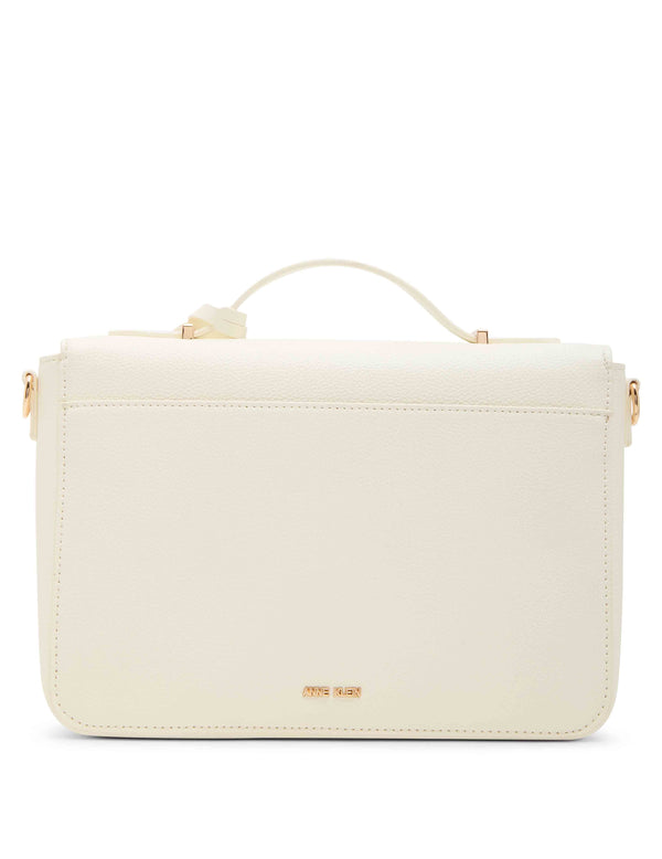 Anne Klein Belted Flap Crossbody With Convertible Strap Anne White