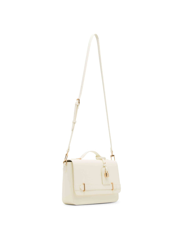 Anne Klein Belted Flap Crossbody With Convertible Strap Anne White