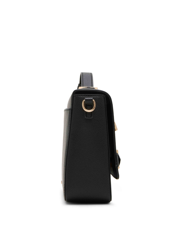 Anne Klein Belted Flap Crossbody With Convertible Strap Black