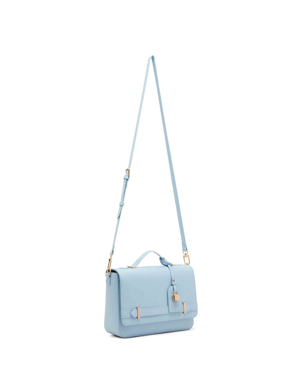 Anne Klein Belted Flap Crossbody With Convertible Strap Cloud Blue