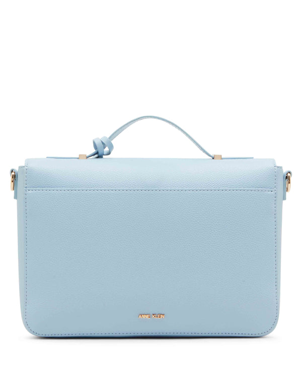 Anne Klein Belted Flap Crossbody With Convertible Strap Cloud Blue