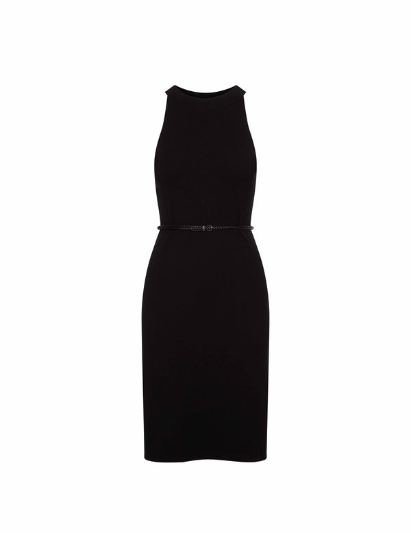 anne klein Belted Halter Neck Dress- Sale Anne Black