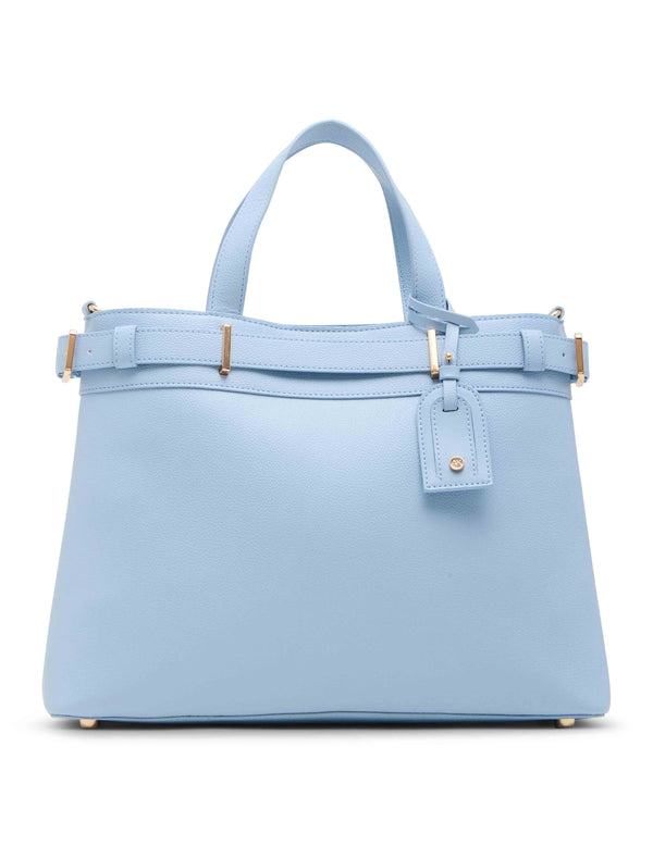 anne klein Belted Satchel with Convertible Strap Cloud Blue