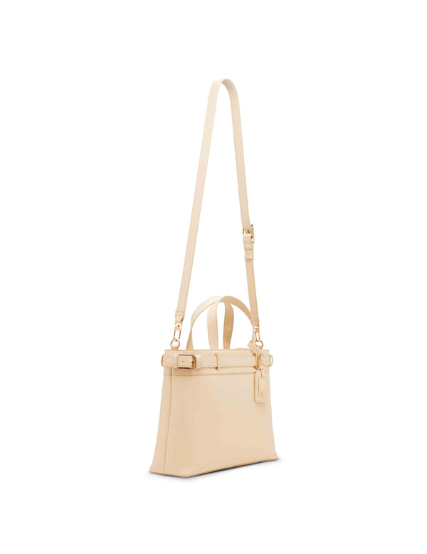 Anne Klein Belted Satchel With Convertible Strap Panne Cotta