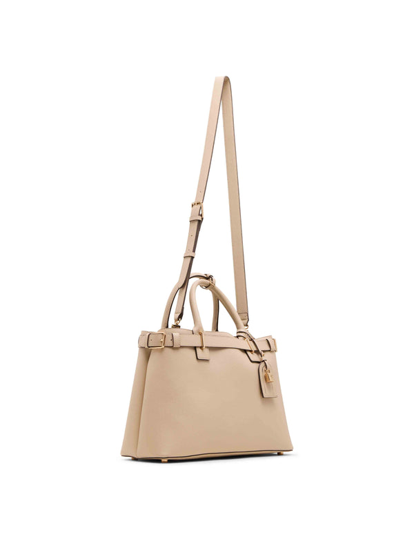 Anne Klein Belted Satchel With Convertible Strap Sesame