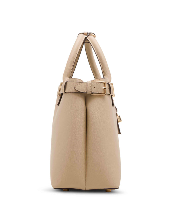 Anne Klein Belted Satchel With Convertible Strap Sesame