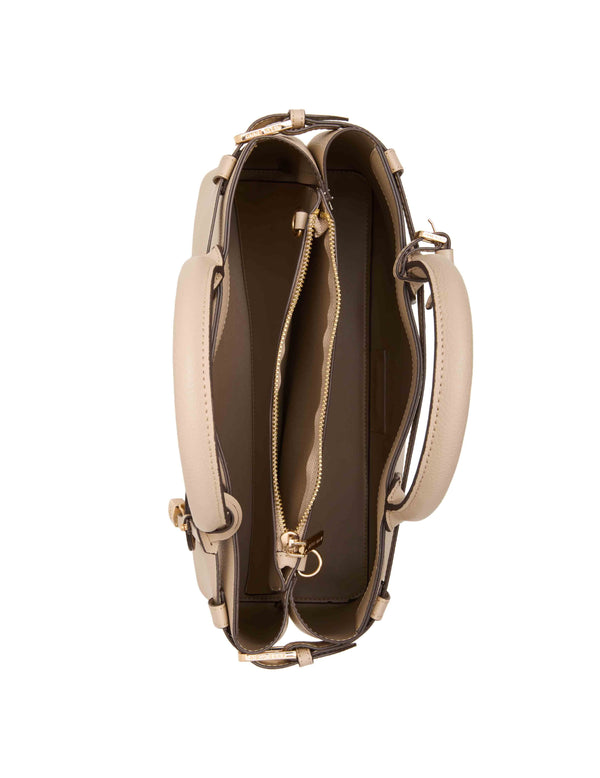 Anne Klein Belted Satchel With Convertible Strap Sesame