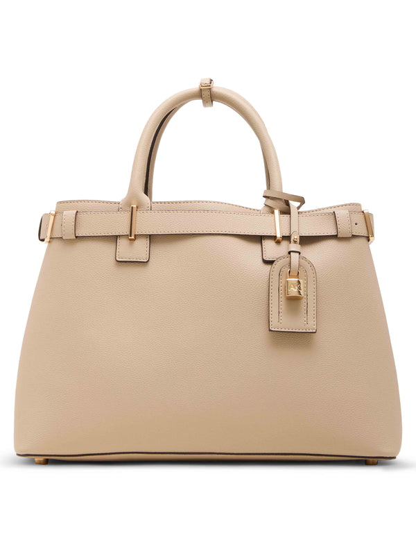 anne klein Belted Satchel with Convertible Strap Sesame