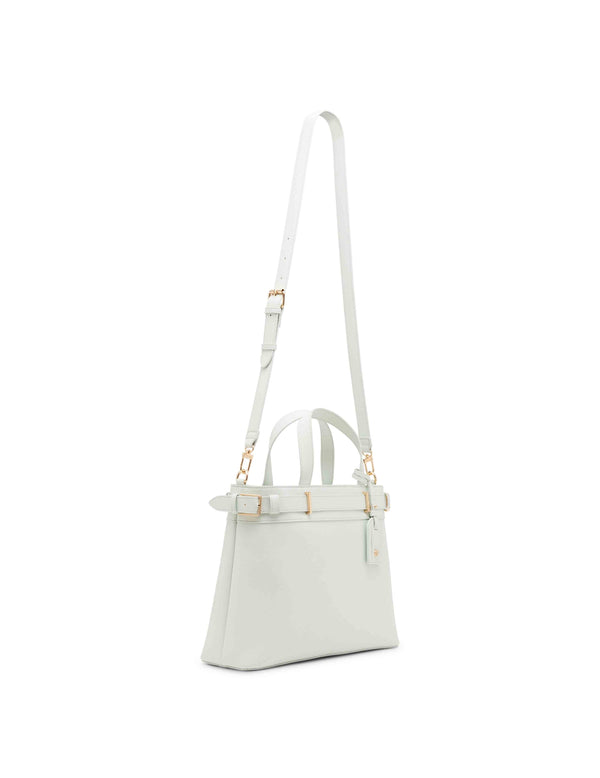 Anne Klein Belted Satchel With Convertible Strap Spring Jade