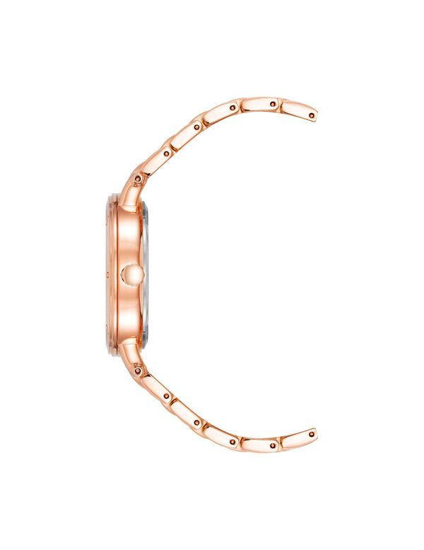 Anne Klein Boyfriend Everyday Bracelet Watch Rose Gold-Tone